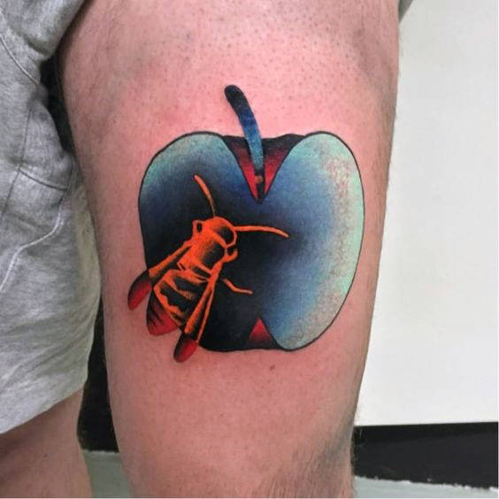 75 Apple Tattoo Designs für Männer - Bite In Ink Ideen  