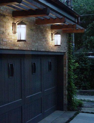 50 Outdoor Garage Lighting Ideas - Außenbeleuchtung Designs  