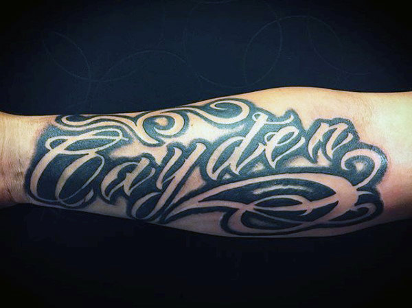 60 Namen Tattoos für Männer - Schriftzug Design-Ideen  
