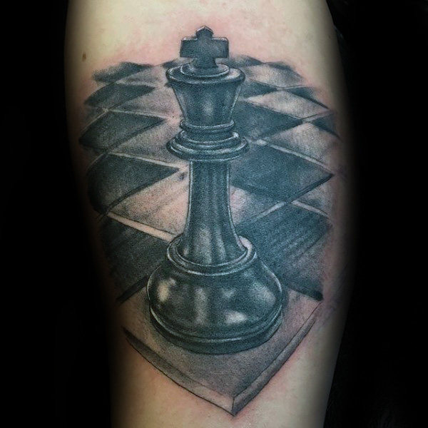 60 König Schachfigur Tattoo-Designs für Männer - leistungsstarke Tinte Ideen  