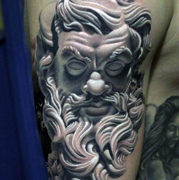 30 Poseidon Tattoo Designs für Männer - griechischer Gott des Meeres  