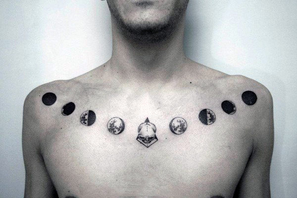 50 Collar Bone Tattoos für Männer - Schlüsselbein Design-Ideen  