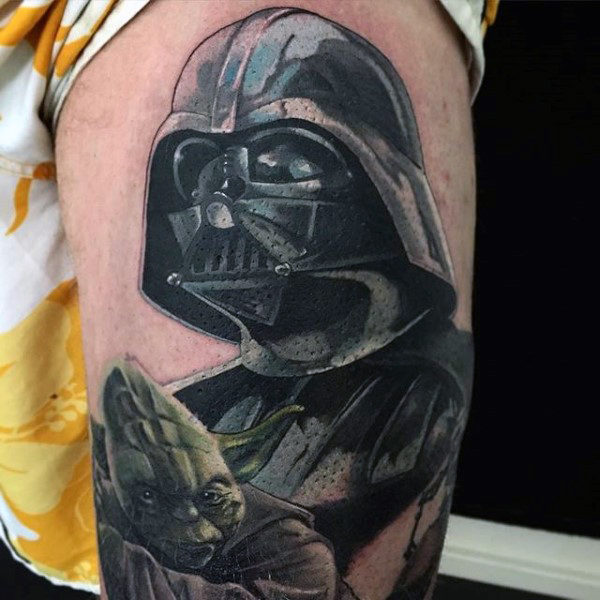 100 Darth Vader Tattoo Designs für Männer - Cool Star Wars Ideen  