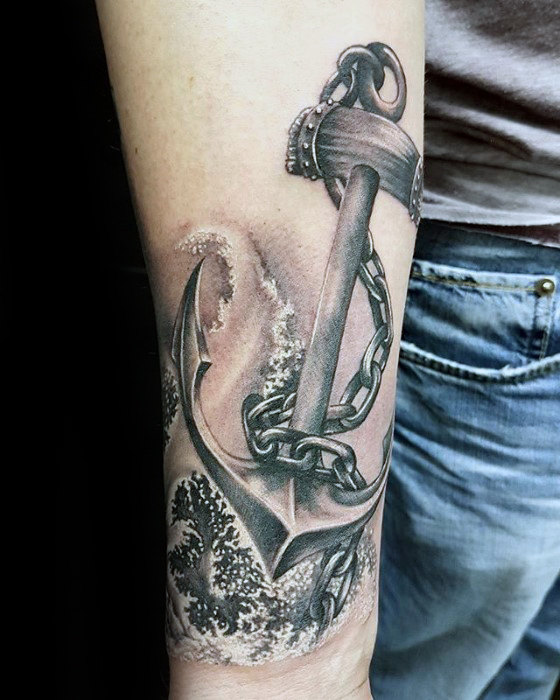 40 realistische Anker Tattoo Designs für Männer - Manly Ink Ideen  