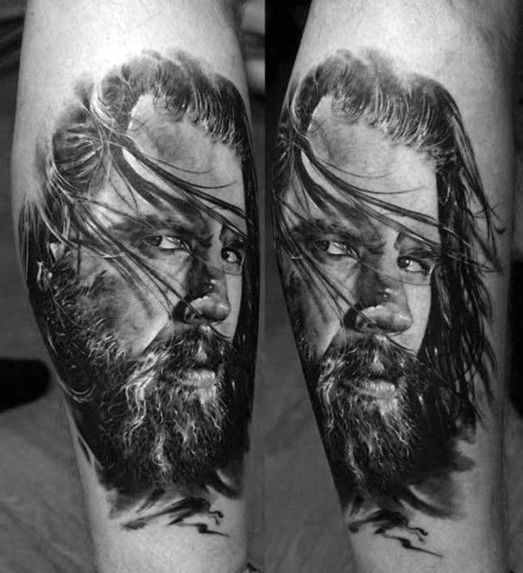 70 Portrait Tattoos für Männer - Realistische Design-Ideen  