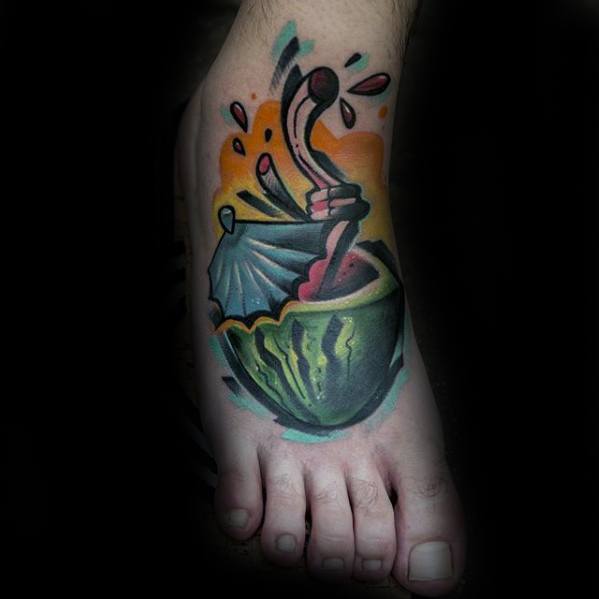30 Wassermelone Tattoo Designs für Männer - Fruit Ink Ideen  