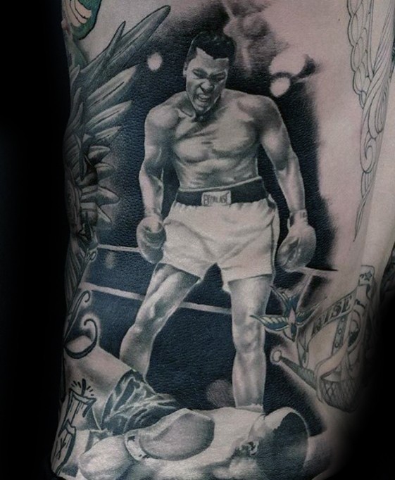 50 Muhammad Ali Tattoo Designs für Männer - Boxing Champion Ink Ideen  