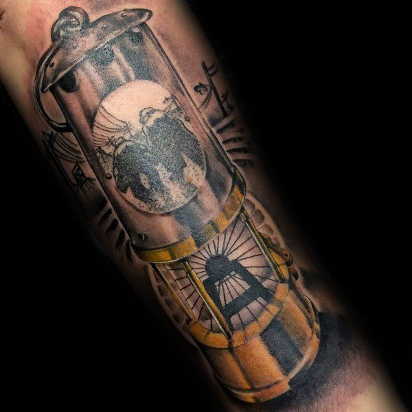 40 Kohlebergbau Tattoos für Männer - Miner Design-Ideen  