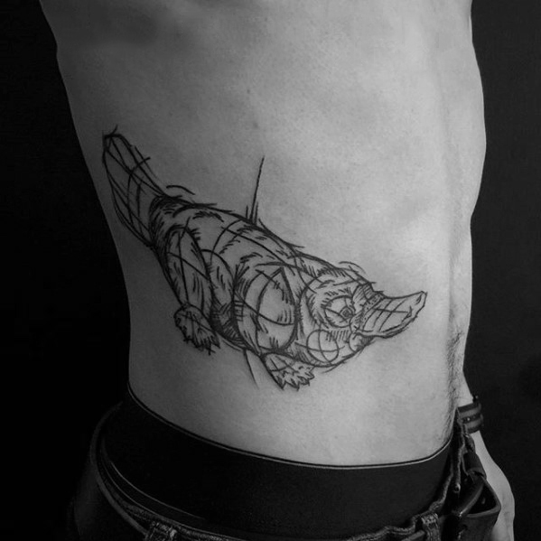 50 Platypus Tattoo Designs für Männer - Animal Ink Ideen  