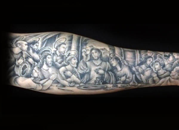 40 Letztes Abendessen Tattoo Designs für Männer - Christian Ink Ideen  