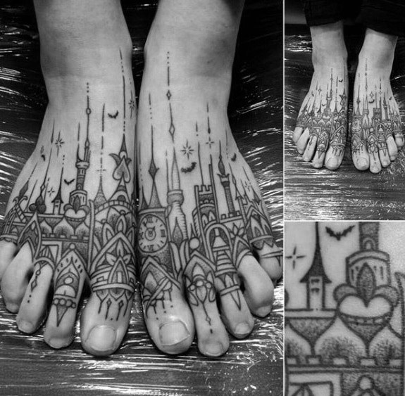50 Cathedral Tattoo Designs für Männer - Kirche Tinte Ideen  