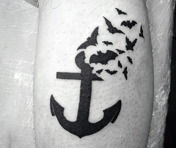 50 Anker Tattoos für Männer - ein Meer von männlichen Ideen  