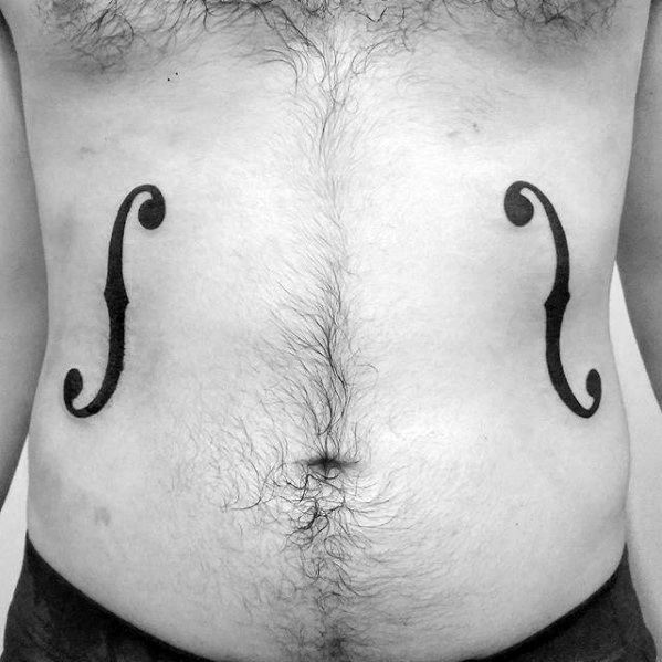 50 Violine Tattoo Designs für Männer - Musik Instrument Tinte Ideen  