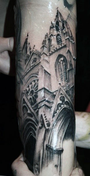 90 Building Tattoos für Männer - Architektur Ink Design-Ideen  