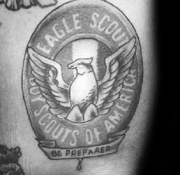 30 Eagle Scout Tattoo Designs für Männer - Pfadfinder von Amerika Tinte Ideen  