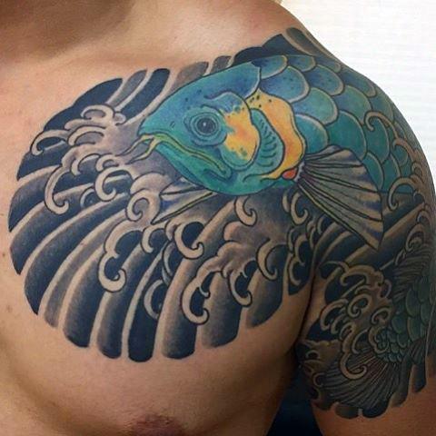 40 Arowana Tattoo-Designs für Männer - Fisch-Tinten-Ideen  