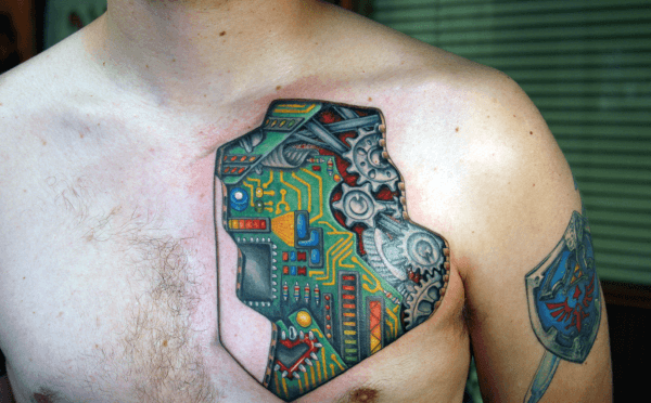 60 Circuit Board Tattoo Designs für Männer - Elektronische Tinte Ideen  