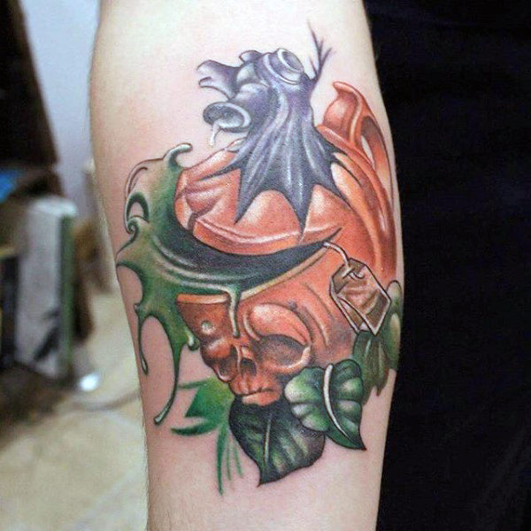 60 Kürbis-Tattoos für Männer - Jack O 'Lantern Design-Ideen  