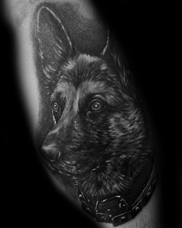 30 Deutscher Schäferhund Tattoo Designs für Männer - Hund Tinte Ideen  