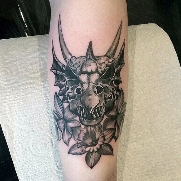 60 Dragon Skull Tattoo Designs für Männer - Manly Ink Ideen  