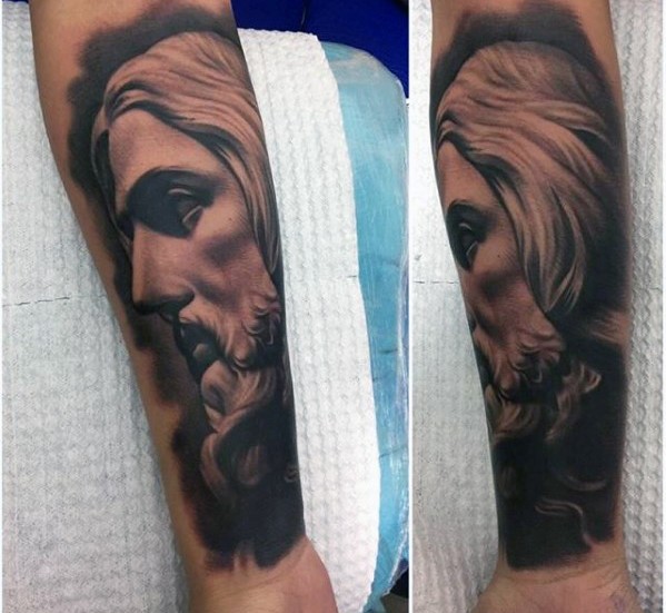 60 3D Jesus Tattoo Designs für Männer - religiöse Tinte Ideen  