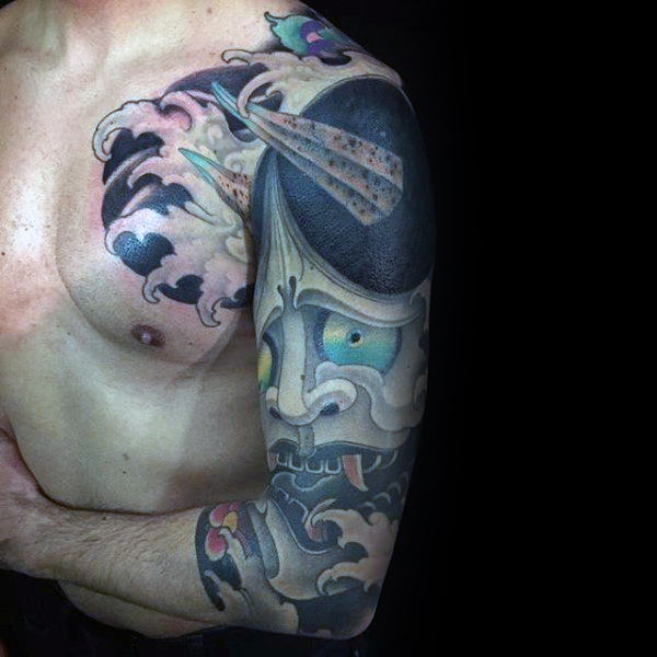 100 Hannya Maske Tattoo Designs für Männer - japanische Tinte Ideen  