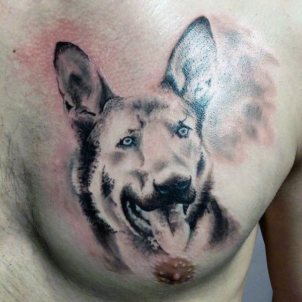 30 Deutscher Schäferhund Tattoo Designs für Männer - Hund Tinte Ideen  