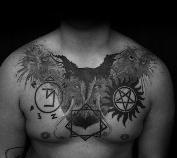40 Anti Possession Tattoo Designs für Männer - übernatürliche Ideen  