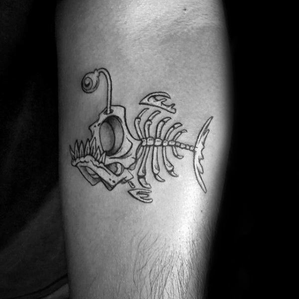 50 Fisch Skelett Tattoo Designs für Männer - X-Ray Ink Ideen  