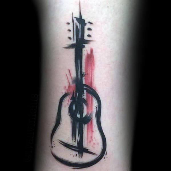 40 einfache Musik Tattoos für Männer - Musical Ink Design-Ideen  