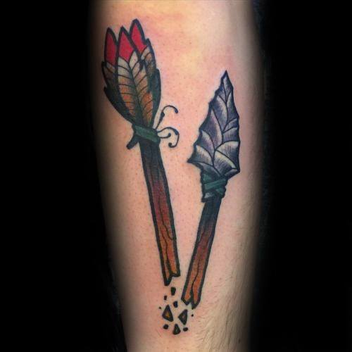 30 Broken Arrow Tattoo Designs für Männer - Sharp Ink Ideen  