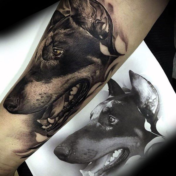 60 Dobermann Tattoo Designs für Männer - Hund Tinte Ideen  