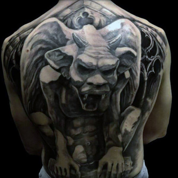 70 Gargoyle Tattoo Designs für Männer - Steinstatue Ideen  