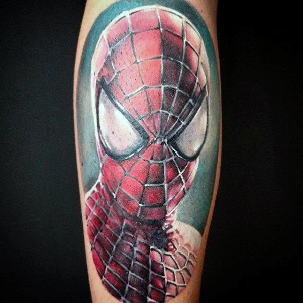 100 Spiderman Tattoo Design-Ideen für Männer - Wild Webs of Manly Ink  
