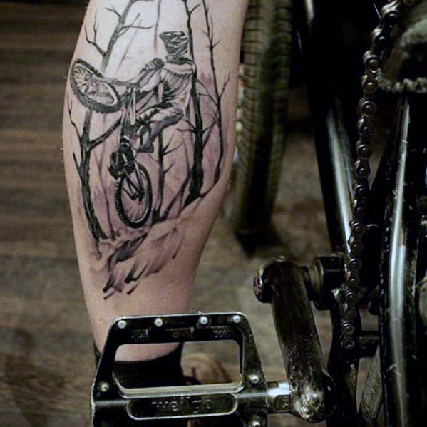 50 BMX Tattoos für Männer - Cool Fahrrad Tinte Design-Ideen  