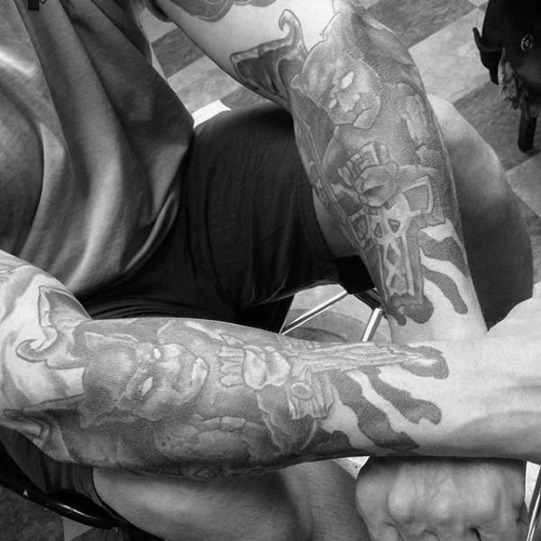 70 Gargoyle Tattoo Designs für Männer - Steinstatue Ideen  
