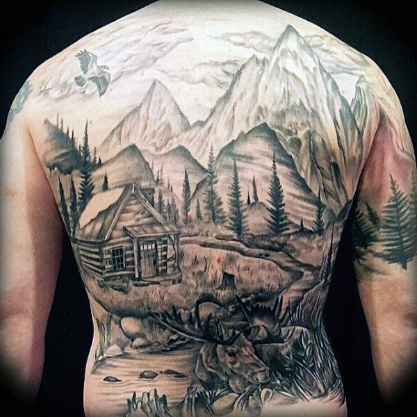 100 Natur Tattoos für Männer - Deep Great Outdoor Designs  