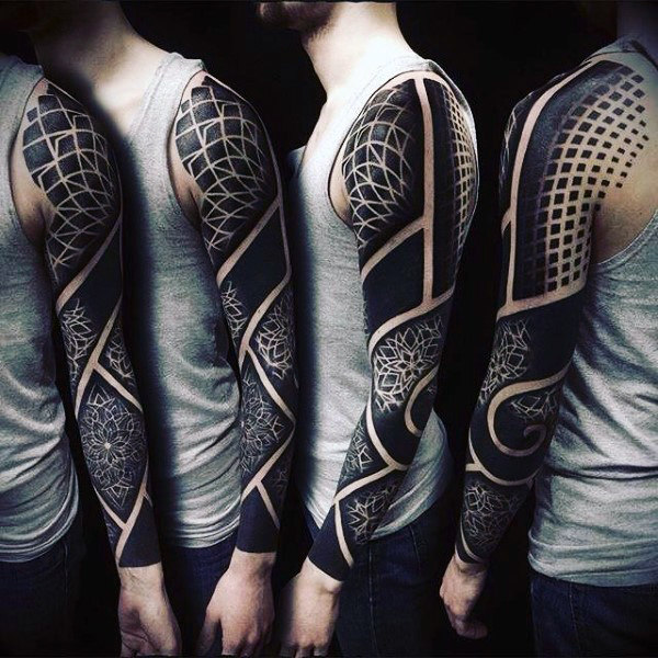 75 Schwarz-Weiß-Tattoos für Männer - Masculine Ink Designs  