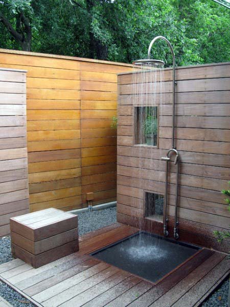 Top 60 beste Outdoor-Dusche Ideen - Gehäuse-Designs  