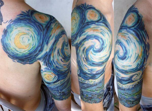 50 Vincent Van Gogh Tattoo-Designs für Männer - künstlerische Ideen  