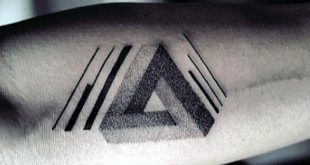 60 Penrose Triangle Tattoo Designs für Männer - Unmögliche Tribar Ideen  