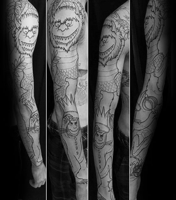 40 wo die wilden Dinge sind Tattoo Designs für Männer - Buch Tinte Ideen  