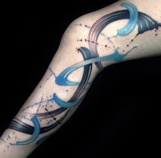 100 Pinselstrich Tattoo-Designs für Männer - gemalte Ideen  