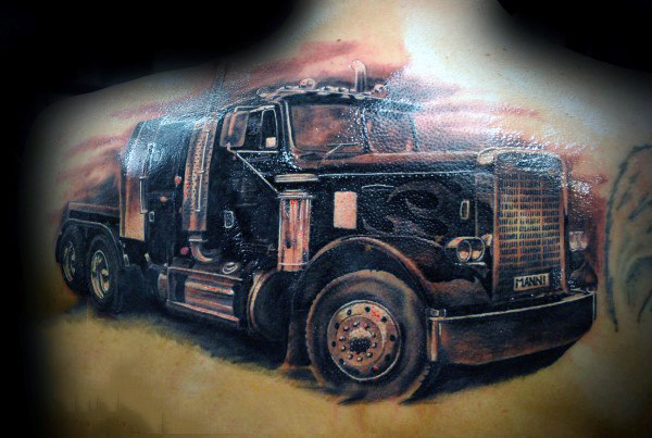 60 Truck Tattoos für Männer - Vintage und Big Rig Ink Design-Ideen  