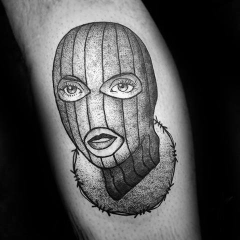 30 Ski Mask Tattoo Designs für Männer - Masked Ink Ideen  