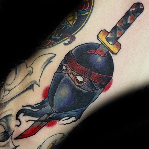 30 Ninja Tattoos für Männer - alte japanische Krieger Design-Ideen  