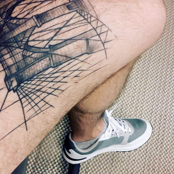 60 Brooklyn Bridge Tattoos für Männer - New York City Design-Ideen  