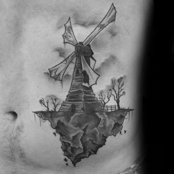 50 Windmill Tattoo Designs für Männer - Rotational Ink Ideas  