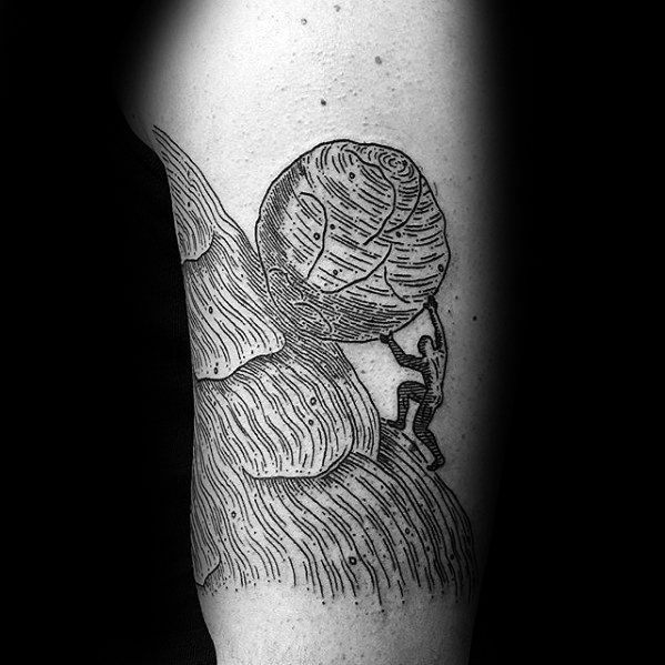 30 Sisyphus Tattoo-Designs für Männer - griechische Mythologie Tinte Ideen  