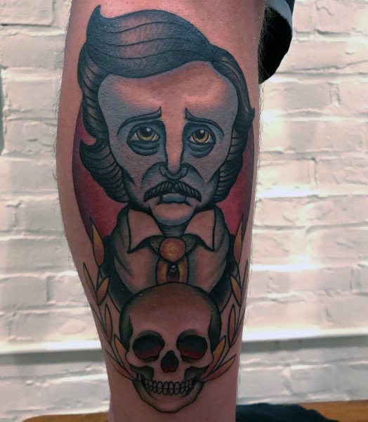 60 Edgar Allan Poe Tattoo Designs für Männer - Literatur Tinte Ideen  